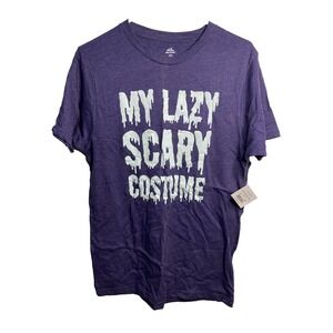 celebrate halloween mens shirt size small 34 36 purple short sleeve costume